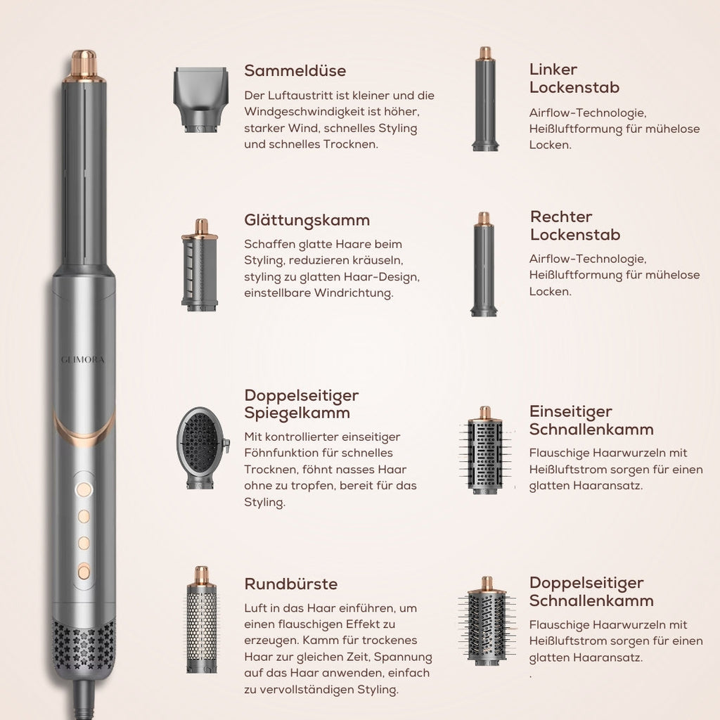 GLIMORA® - 8 in 1 StylePro Haar Styler