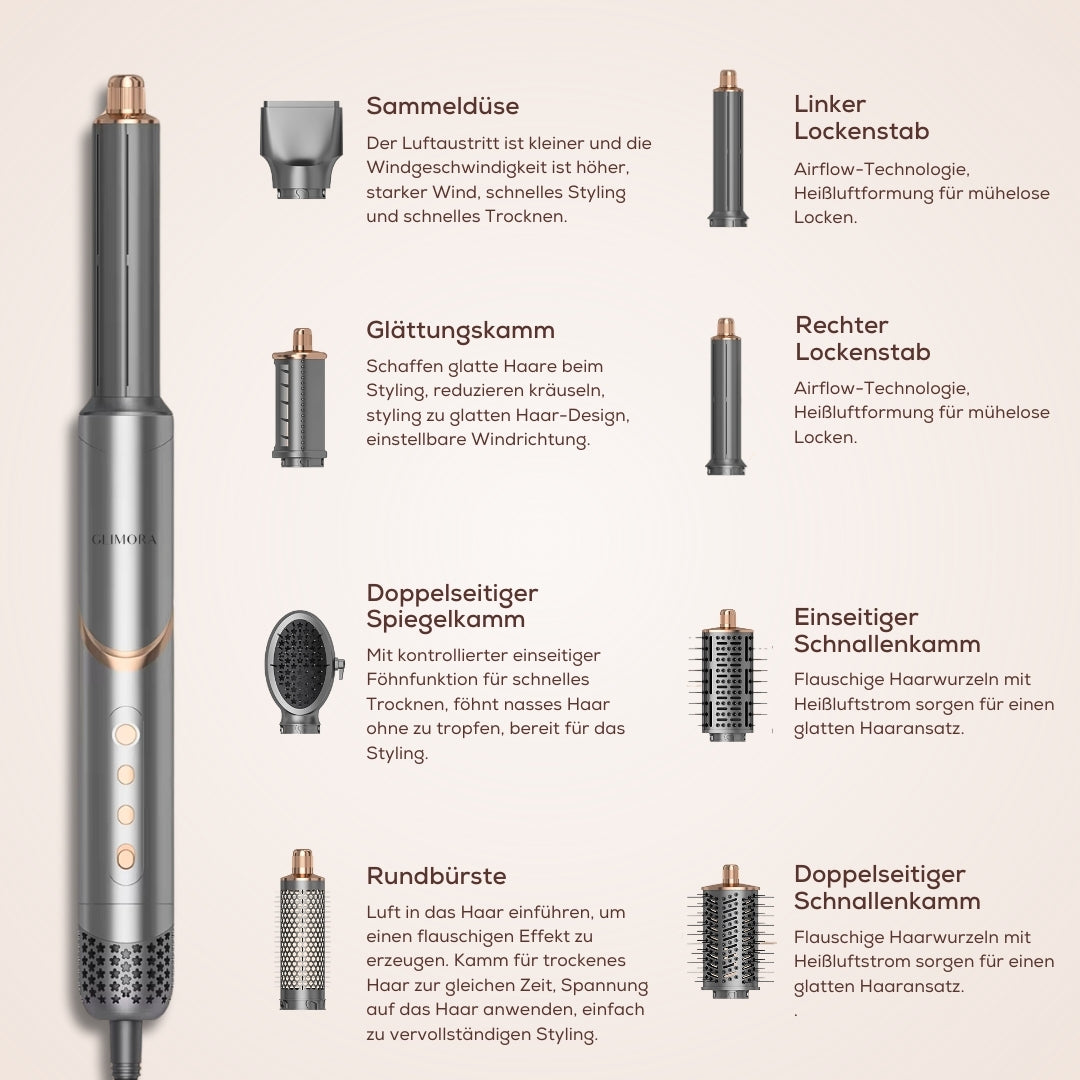GLIMORA® - 8 in 1 StylePro Haar Styler
